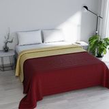 MB HOME ITALY Elegant Zomer Quilt, Bordeaux/Crème, 260x270 cm