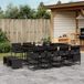 Prolenta Maison Exclusive Tuinset voor buiten, 13-delig, met kussens, zwart, van polyrotan