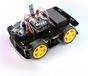 Kit de voiture robot - 4 roues motrices - Avec capteur à ultrasons - LED RVB - Compatible Arduino