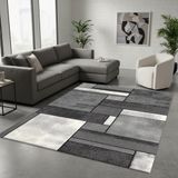 TapisTrend Designer tapijt Grijs 80x250 cm Abstract geometrisch vloerkleed