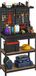 HOMCOM Werkbank met Pegboard en Lade - Gereedschapsbank, Werktafel - Zwart