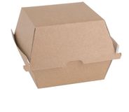 Fiesta Compostable composteerbare hamburgerdoosjes kraft groot 112mm vierkant (150 stuks)