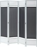 [en.casa] Kamerscherm Dorotea scheidingswand 160x170 cm wit en donkergrijs