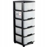 Curver Ladesysteem - 5x20 liter - Zwart - Kunststof - Met Wielen