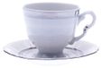 Sonata, tasse haute avec soucoupe, 0,09 l, rayures platine, Leander