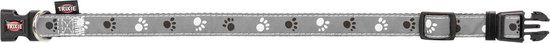 Trixie Halsband Hond Reflecterend Zwart/Zilver Verstelbaar 22-35 cm