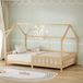 ML-Design kinderbed montessori 120x200 cm met valbeveiliging houten huisbed naturel