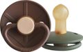 FRIGG Little Viking Fopspeen - 0-6 Mnd - 2 stuks - Cocoa/Olive