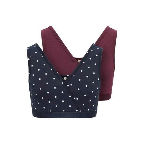 ONLY KIDS ONLY GIRL bh top - paars/donkerblauw (set van 2)