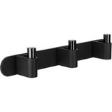 Viefe Hakenleiste CASEY en métal, 340 x 43 x 62 mm titane noir poli