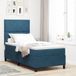 Prolenta Maison Exclusive - Lit boxspring avec tête de lit bleu foncé 90 x 200 cm, velours
