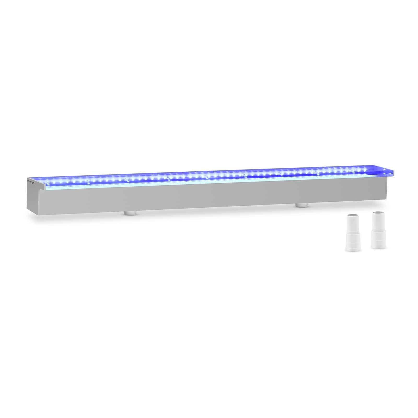 Uniprodo Douche - {{net_lengte}} cm - LED-verlichting - Blauw / Wit - {{lip_lengte}} mm waterafvoer