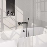 Brauer Gunmetal Carving Thermostatische Inbouw Badkraan Badvulcombinatie