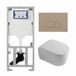 Geberit QeramiQ Dely Swirl Toiletset - Hangend - Inbouwreservoir - Zonder spoelrand - Diepspoel - PK - Dual flush - Glans wit