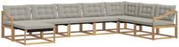 vidaXL - Buiten - bank - set - 8 - st - Wit - en - Lichtgrijs - Massief - Acacia - Hout