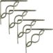 AMIG Support de tablette décoratif - 4x - métal - argent - H150 x L125 mm - Jusqu'à 195 kg