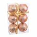 BigBuy Christmas Kerstballen Roze Plastic Spiraal 8 x 8 x 8 cm (6 Stuks)