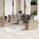 Maison Exclusive - Ensemble de jardin, 12 pièces, avec coussins, beige, en polyrotin