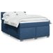 Maison Exclusive - Boxspringbed met matras, bleu, 140x200 cm, rembourré
