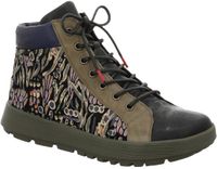 Think! Comoda Hoge Sneakers Dames Leer Zwart/Combi 39