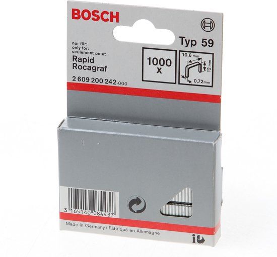 Bosch - Niet met fijne draad type 59 10,6 x 0,72 x 12 mm - 1000 stuks