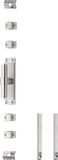 Intersteel Kruk-espagnolet links T-recht met stangenset 2x 1245 mm rvs geborsteld