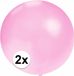 Merkloos / Sans marque Partyxplosion B.V. Grote ballonnen 60 cm - 2x - baby roze - Meisjes geboorte/geboren feestartikelen/versiering