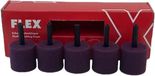 FLEX - PZ-V 35 HEX VE5 - Polishing Sponge Round for FLEX PXE80 - Purple - Medium - 5-PACK