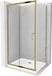 Mexen Apia cabine de douche coulissante 120 x 70 cm, transparent, or + receveur de douche plat, blanc