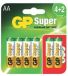 GP 6 Stuks - GP Super LR6 AA Alkaline Batterij