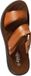 Elong ZHANG Charlene Platte instapsandalen bruin maat 44