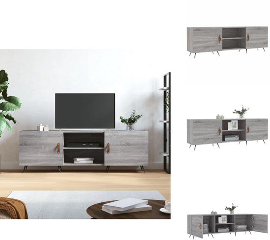 vidaXL Tv-meubel 150x30x50 cm bewerkt hout grijs sonoma eikenkleurig