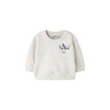NAME IT BABY rechtvallende sweater met borduursels en print - beige