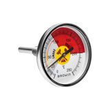 BROWIN® Analoge barbecuethermometer | thermometer voor rookoven en grill | dekselthermometer voor BBQ en rookoven | Rookgasthermometer van roestvrij staal (analoge grillthermometer Ø 53 mm)