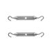 2x spanschroef - argent - inox - 9 cm - tendeur crochet-crochet