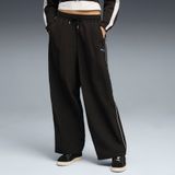Puma T7 Relaxed Woven Track Pants Dames Zwart Maat M