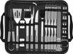 Accessoires de barbecue, acier inoxydable, outils de barbecue de haute qualité, avec étui de rangement portable, ensemble d'outils de barbecue parfait pour hommes, y compris thermomètre à viande, idéal comme cadeau