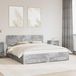 Maison Exclusive - Lit cadre avec tiroirs Gris béton 200 x 200 cm Matériau dérivé du bois
