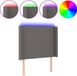vidaXL - Hoofdbord - LED - 103x16x118/128 cm - Kunstleer - Grijs