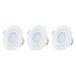 LED-inbouwspot, GEFOM LED-inbouwspot, IP20, 5 W, kleur wit, verstelbaar tot 25 °, stralingshoek 120 °, inbouwmaat 70 mm, 4000 K, 3 stuks
