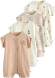 Next - Pasgeboren unisex - Set van 4 jersey rompers - Naturel