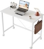 Unyqoos® Compact en Modern Bureau Met Wieltjes voor Efficiënt Thuiswerken en Studeren