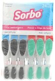 Sorbo Wasknijpers plastic met softgrip 24 st - 8710577942413
