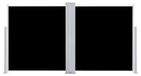 Zijmarkies Zijmarkies - Écran de confidentialité extensible pour balcon - 120 x 600 cm - Protection contre le vent et le soleil - Convient pour jardin et terrasse - Noir