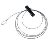 Aurilis diefstalbeveiliging, staalkabel, 3 m, voor fietsendrager, lus, stalen kabel