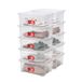 SUNDIS View Box, opbergbox met deksel, 5L, stapelbaar, set van 10