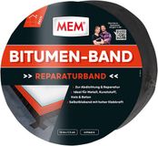 MEM Bitumentape, zelfklevende afdichtingstape, UV-bestendige beschermfolie, dikte: 1,5 mm, afmetingen: 7,5 cm x 10 m, kleur: zwart