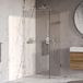 Brauer Void - Carving Douchecabine met Draaideur - Helder Glas - 80x80x200 cm - incl. Glascoating - Chroom