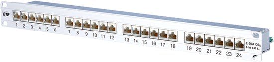 METZ CONNECT 130855C-E 24 poorten 483 mm (19) CAT 6A 1 HE Ingericht