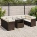 Maison Exclusive - Ensemble de meubles de jardin 10 pièces avec canapé et coussins, marron, en polyrotin